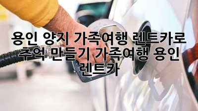 🚗💨 용인 양지 가족여행, 렌트카로 추억 만들기! #가족여행 #용인 #렌트카
